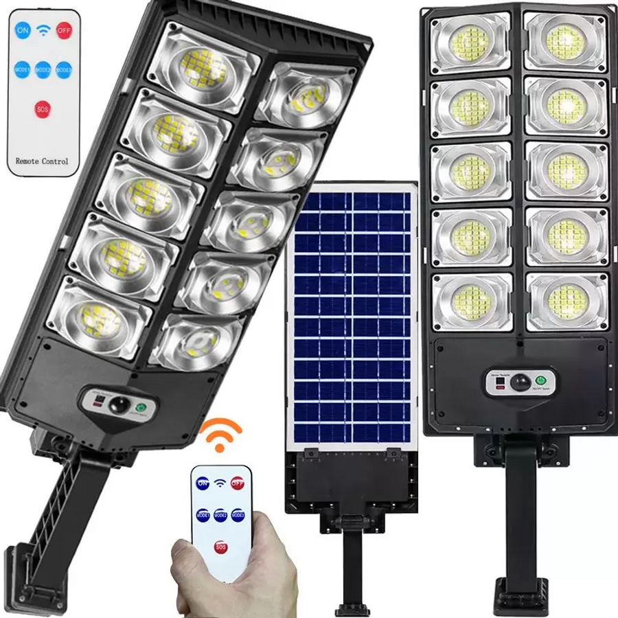  Nagyméretű kültéri napelemes, időjárásálló, LED reflektor, 400W, IP65, VG akciós termékkép 1